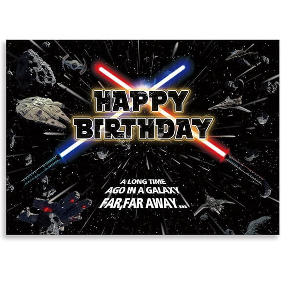 Star Black War Wall Decor Backdrop for Kids Birthday Theme Decorations, Banner for Birthday Party Supplies (5x3ft)