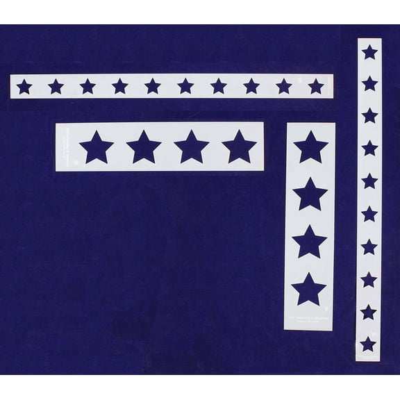 Star Border 4 Piece Stencil Set-Border-14 Mil -Painting /Crafts/ Templates