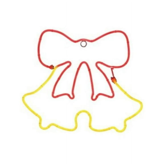 Star Bright 251966 18 in. LED Christmas Window Decoration - Neon Flex Double Bell