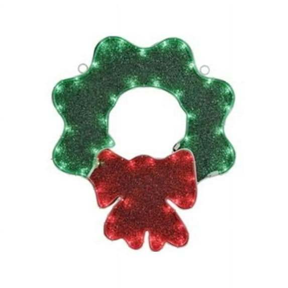 Star Bright 251978 18 in. Green Wreath Tape Light LED Christmas Window Decoration