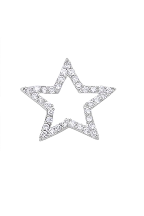 Star Bright Cubic Zirconia Pendant Sterling Silver