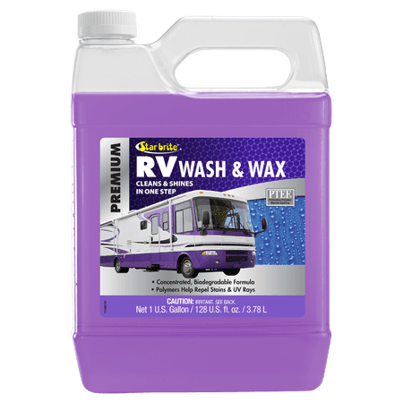 STAR BRITE RV Wash & Wax w/PTEF (71500) One Step Concentrated Cleaner - Gallon, 128 fluid ounce