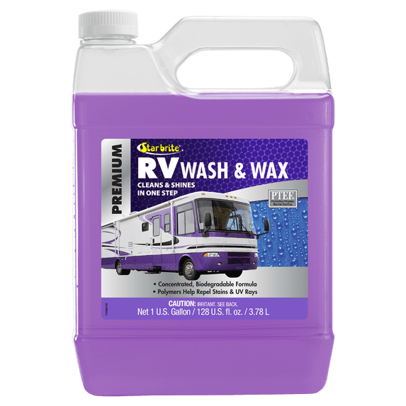 STAR BRITE RV Wash & Wax w/PTEF (71500) One Step Concentrated Cleaner - Gallon, 128 fluid ounce