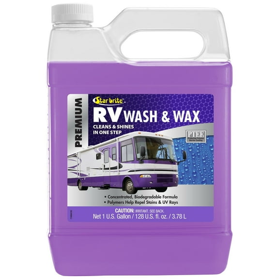 STAR BRITE RV Wash & Wax w/PTEF (71500) One Step Concentrated Cleaner - Gallon, 128 fluid ounce