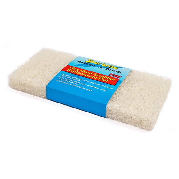 Star Brite  40125; Scrub Pad Flex Head Fine Wht