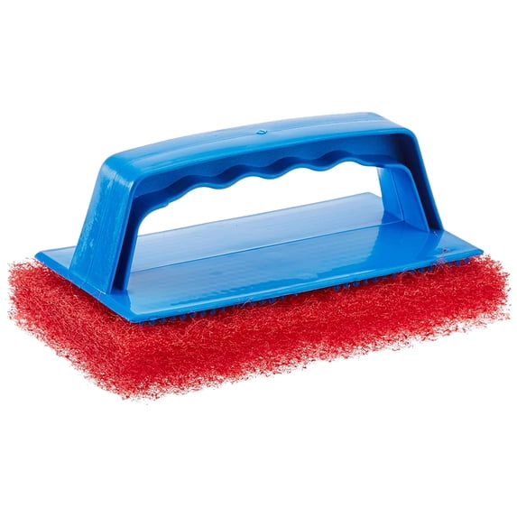 Star brite Scrub Pad with Handle (Medium) (Red)