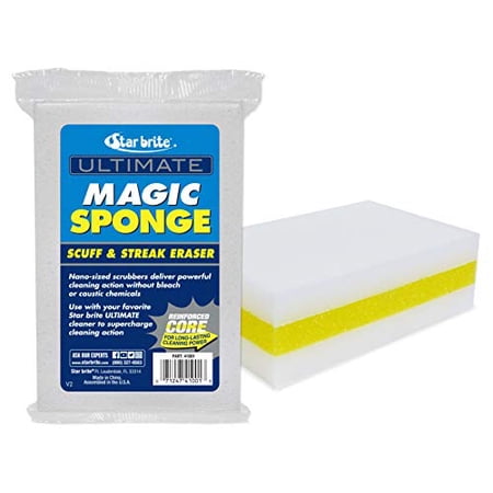 Star brite Ultimate Magic Sponge - Marine Grade Boat Scuff Erasers - 2 Pack
