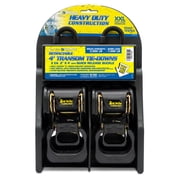Star Brite Heavy-Duty Retractable Transom Tie Downs For Boat Trailers - 2in x 4ft - 2-Pack