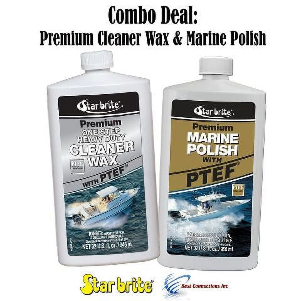 Star Brite Premium Cleaner Wax & Marine Polish w/ PTEF Combo