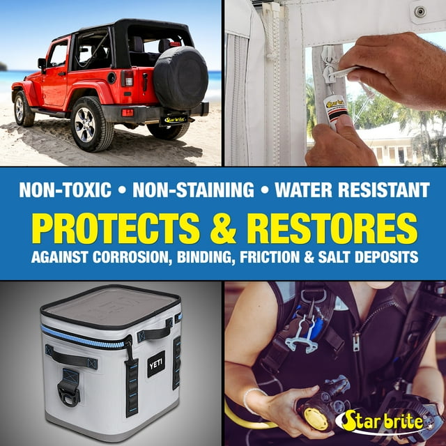 Star Brite Snap and Zipper Lubricant Clear, 2 Oz. for Boats, All