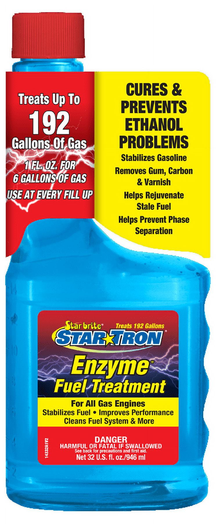 Star Brite Star Tron Enzyme Fuel Treatment Classic Gas Formula 32 oz Treats 192 Gallons