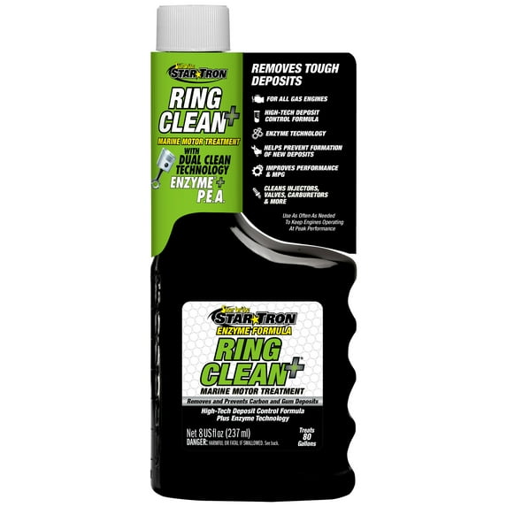 Star brite Star Tron Ring Clean+ Marine Motor Treatment, Enzyme + P.E.A. Formula, Carbon Deposit Cleaner