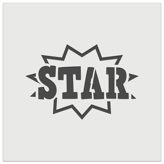 Star Burst Fun Text Teacher School DIY Cookie Wall Craft Stencil - 3.5 Inch