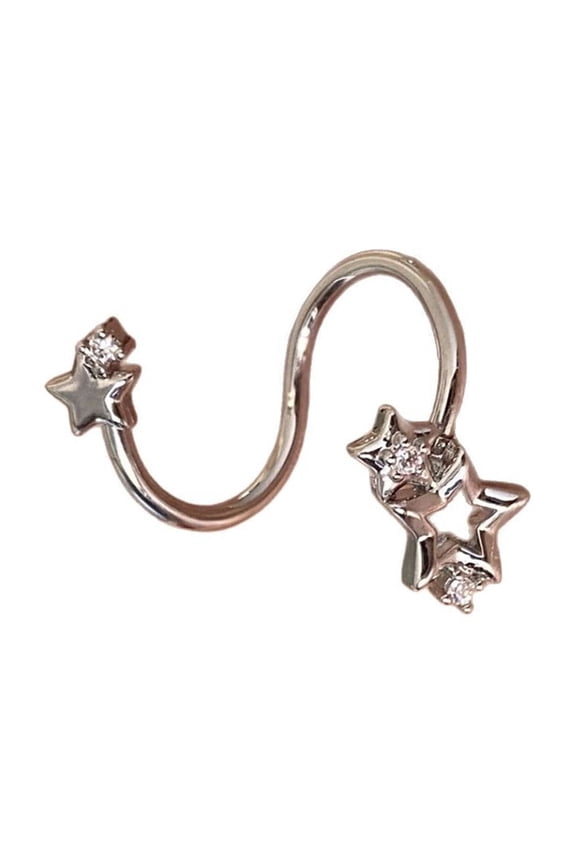 Star Cartilage Ear Cuff Jewelry Sturdy Stainless Steel Earrings With All Day Comfort Wear Minimalist Stars Ear Cuff