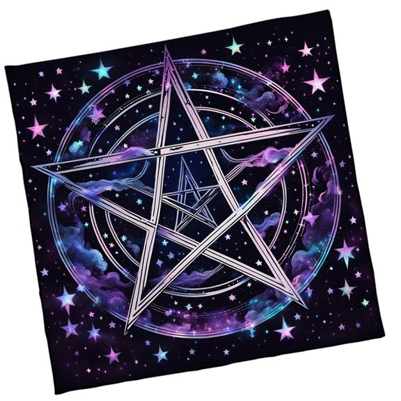 Star Circle Tarots Card Tablecloth Divinations Card Table Cloth Tapestry