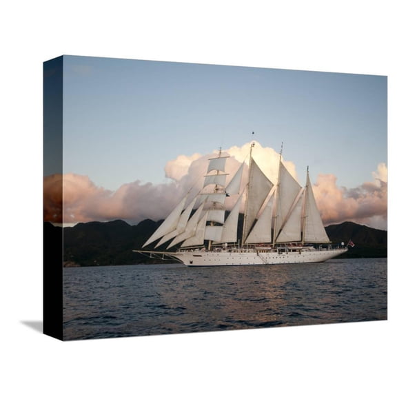 Star Clipper Sailing Cruise Ship, Dominica, West Indies, Caribbean, Central America, Transportation Stretched Canvas Wall Art by Sergio Pitamitz Sold by Art.Com