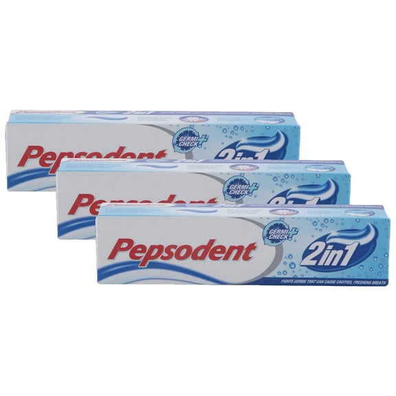 Star Combo - Pepsodent Toothpaste Germi Check 2 in 1, 150g (Buy 2 Get 1, 3 Pieces) Promo Pack