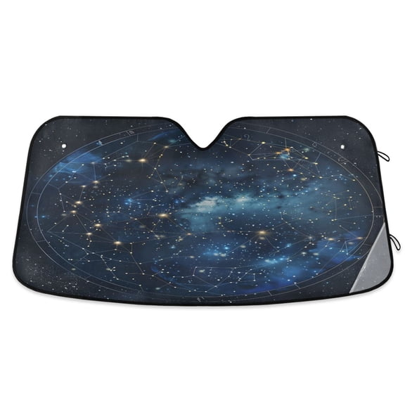 Star Constellation Car Windshield Sun Shade Foldable Car Front Window Visor Heat and UV Protection 53x23.5