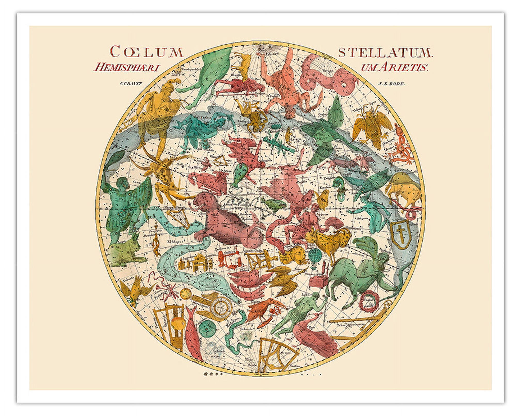 Star Constellation Chart - Vintage Celestial Map by Johann Elert Bode c ...