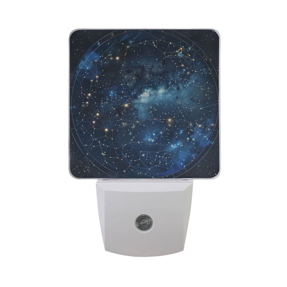 Star Constellation Night Light 2 Pack LED Nightlight Plug into Wall Dusk to Dawn Sensor Soft White
