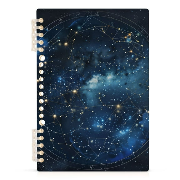 Star Constellation Notebooks 1-subject Journal 60 Sheets A5 College Ruled Paper Detachable Ring 8.3"x5.7"