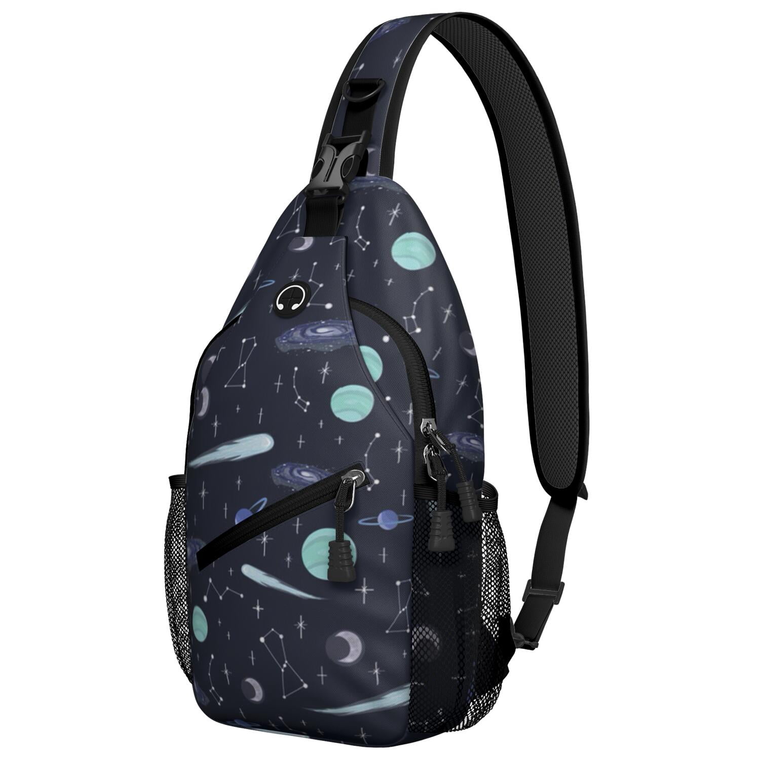 Star Spring Backpack Star Constellation Sling Backpack, Moon and Stars Design, Galaxy Nebula ...