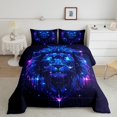 thumbnail image 1 of Star Constellation Bedding Set,Lion Wildlife Animal Print Comforter Set Room Decor,Galaxy Starry Sky Quilt Bed Set Outer Space Down Comforter with 1 Pillowcase, 1 of 6