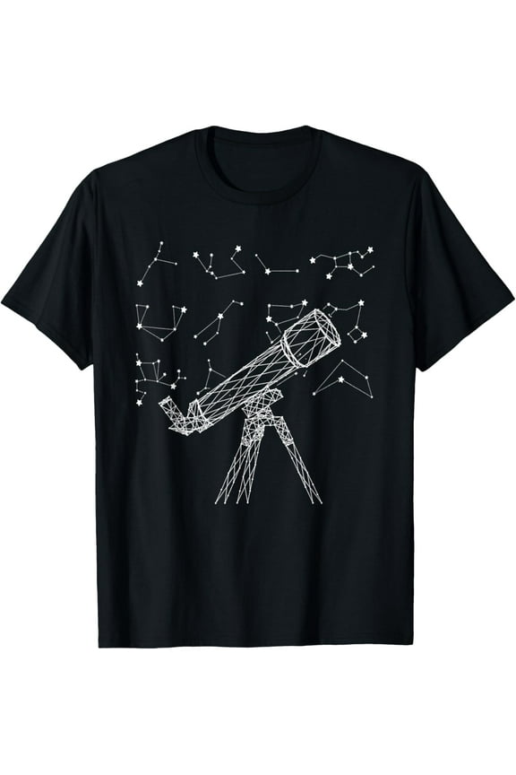 Star Constellations Galaxy Telescope Outer Space Astronomy T-Shirt men and women can wear, black, white, gifts