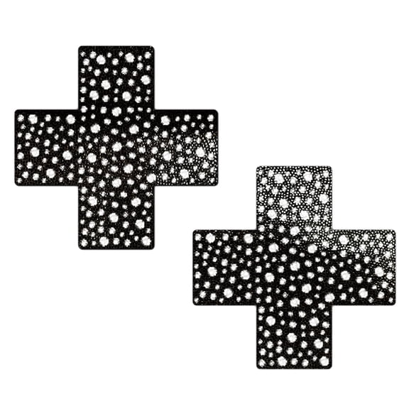 Star: Crystal Black Nipple Pasties by Pastease