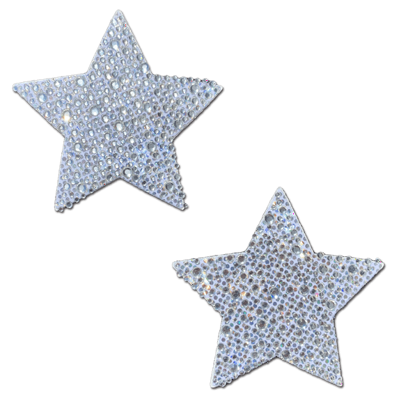 Star: Crystal Silver Nipple Pasties by Pastease®