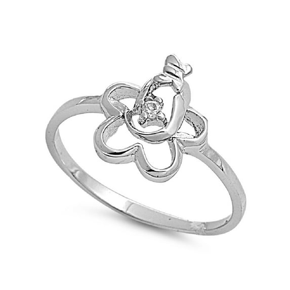 Star Cubic Zirconia Ring Sterling Silver 925