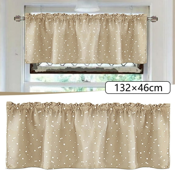 Star Curtain Short Curtain Blackout Curtain (132×46Cm) D,Star Curtains Short Curtains Small Curtains Rod Curtains Kitchen Coffee Curtains Bedroom Curtains Lace Curtains 52 X 18 Inch 1 Panels