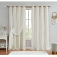 thumbnail image 1 of Star Cut-out Blackout Window Panel Pair White 50x84X2, 1 of 4
