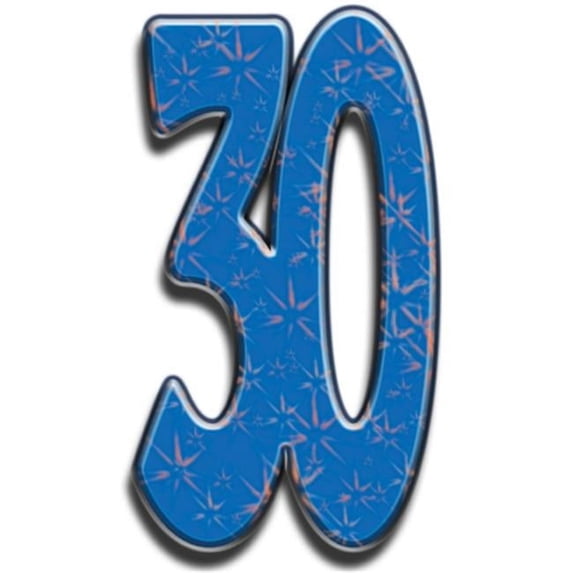 Star Cutouts SC153 Number 30 Cardboard Cutout Standup