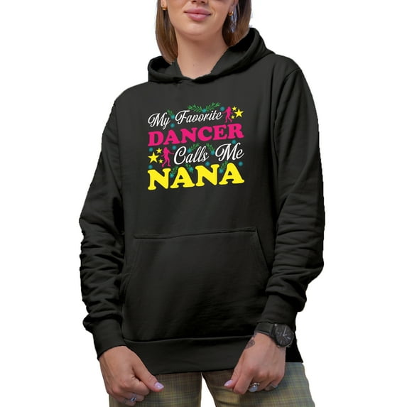 Star Dancer Nana Merch Gift Ideas for Dancers Black Hooded Sweatshirt or Hoodie, Large