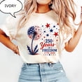 thumbnail image 1 of Star Dandelion T-Shirt, USA 250 Years Of Freedom Shirt, Red White Blue Shirt, 1 of 1