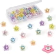thumbnail image 1 of Star Decorative ThumbTacks 0.8x0.6In Bulletin Board Corkboard Pins Set of 25 Cute Office Decor Bulletin Board Thumbtacks for Home, 1 of 6