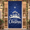 thumbnail image 1 of Star Design Merry Christmas Scene Religious Theme Banner for Christmas Party Indoor Decoration Holiday Event, 1 of 9