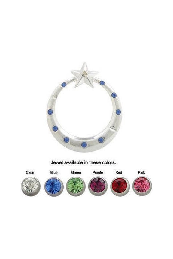 Star Design Nipple Shield with CZ Gems - 6 Colors Available