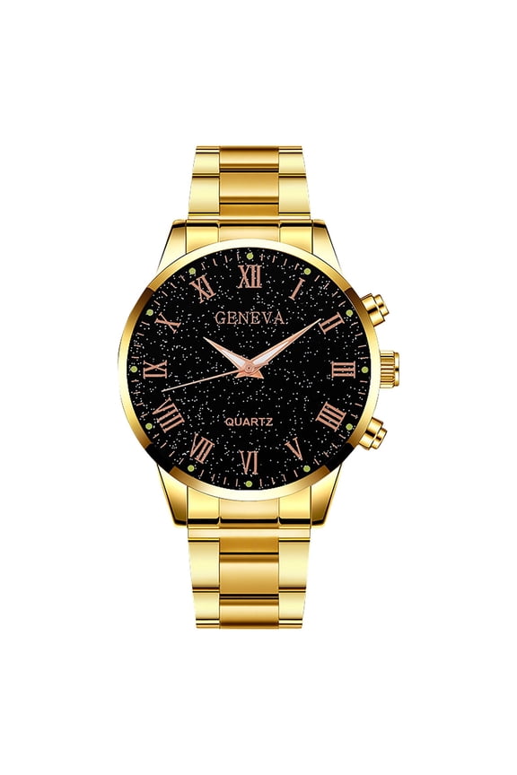 Star Dial Roman Numeral Watch Neutral Style Watches Various Options Metal Strap