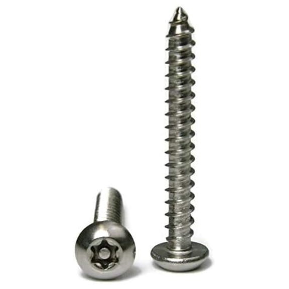 Star Drive Button Head Security Sheet Metal Screws #14 x 2 Qty 100