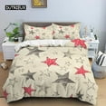 thumbnail image 1 of Star Duvet Cover Set Colorful Stars Pattern Print Twin Bedding Set For Kids Teens Double King Size, 1 of 5