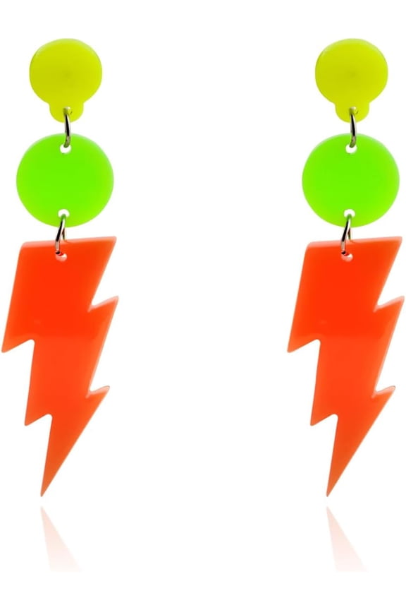 Star Earrings Multilayer Acrylic Big Star Drop Dangle Earrings Colorful Neon Star Tassel Earrings For Women 80S Jewelry[Z1]