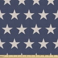 thumbnail image 1 of Ambesonne Star Fabric by the Yard Upholstery, Patriotic Freedom, 1 Yard, Violet Blue and Tan, 1 of 5