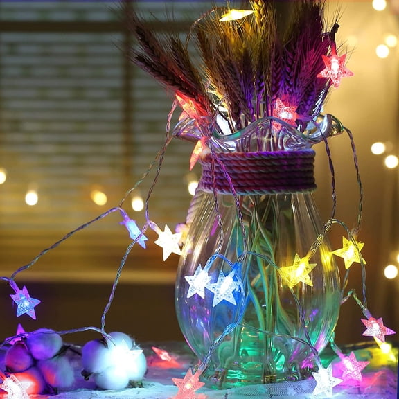 Star Fairy String Lights 20 FT 40 LED, Indoor Twinkle Lights with 8 Modes, USB Plug in Decoration Lights with Remote Control, Wedding Bedroom Party Christmas Decorations (Multicolor)