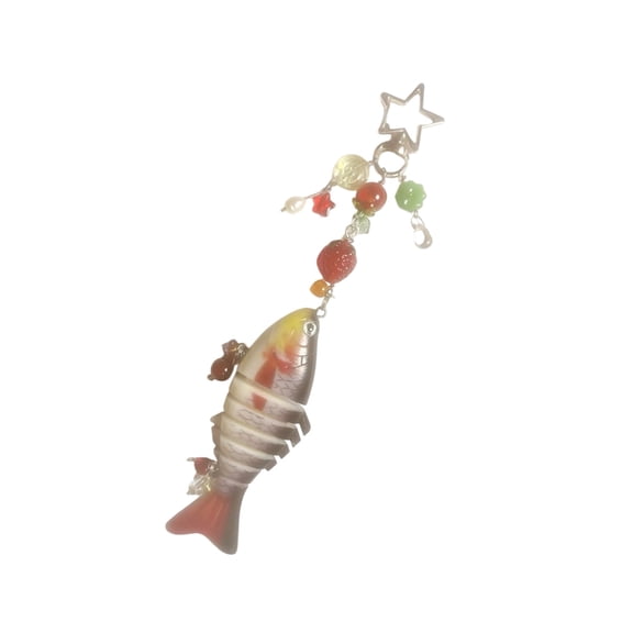 Star Fish Lure Keyring Portable Wear Resistant Unique Gift For Fishing Lover