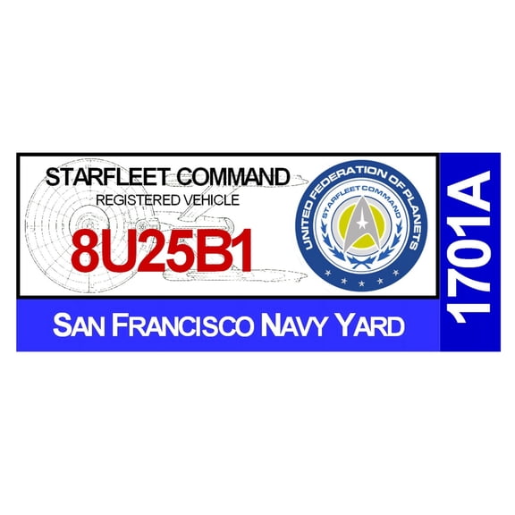 Star Fleet Parking Decal - San Francisco Navy Yard DD2220