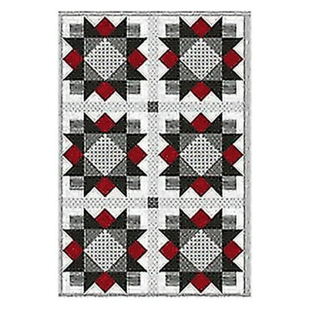 Star Flowers Lap Quilt Pattern Using Strips -From: Castille ja Cotton