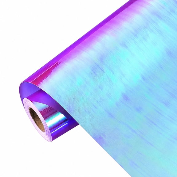 Star Foil Holographic Purple Wrapping Paper Roll 17 inches x 32.8 Feet Party Supply