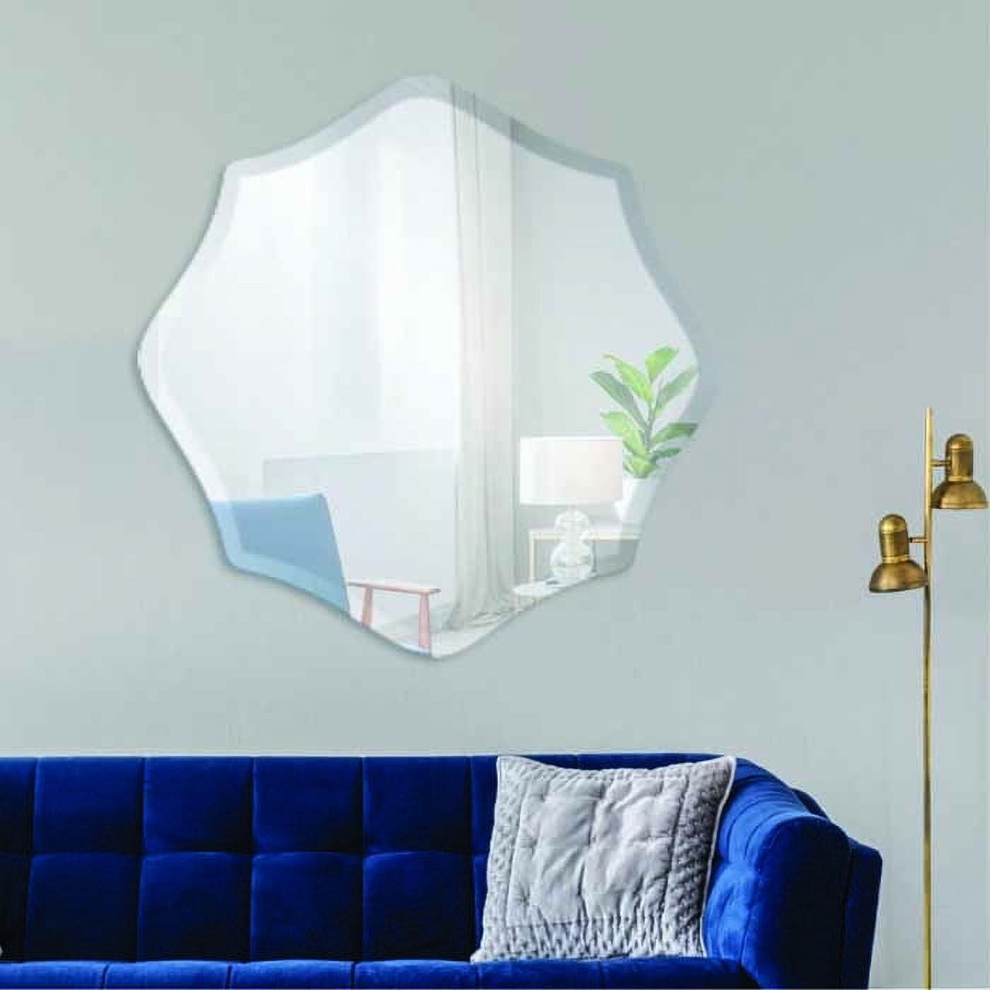 Star Shaped Frameless Beveled Bathroom Vanity Mirror